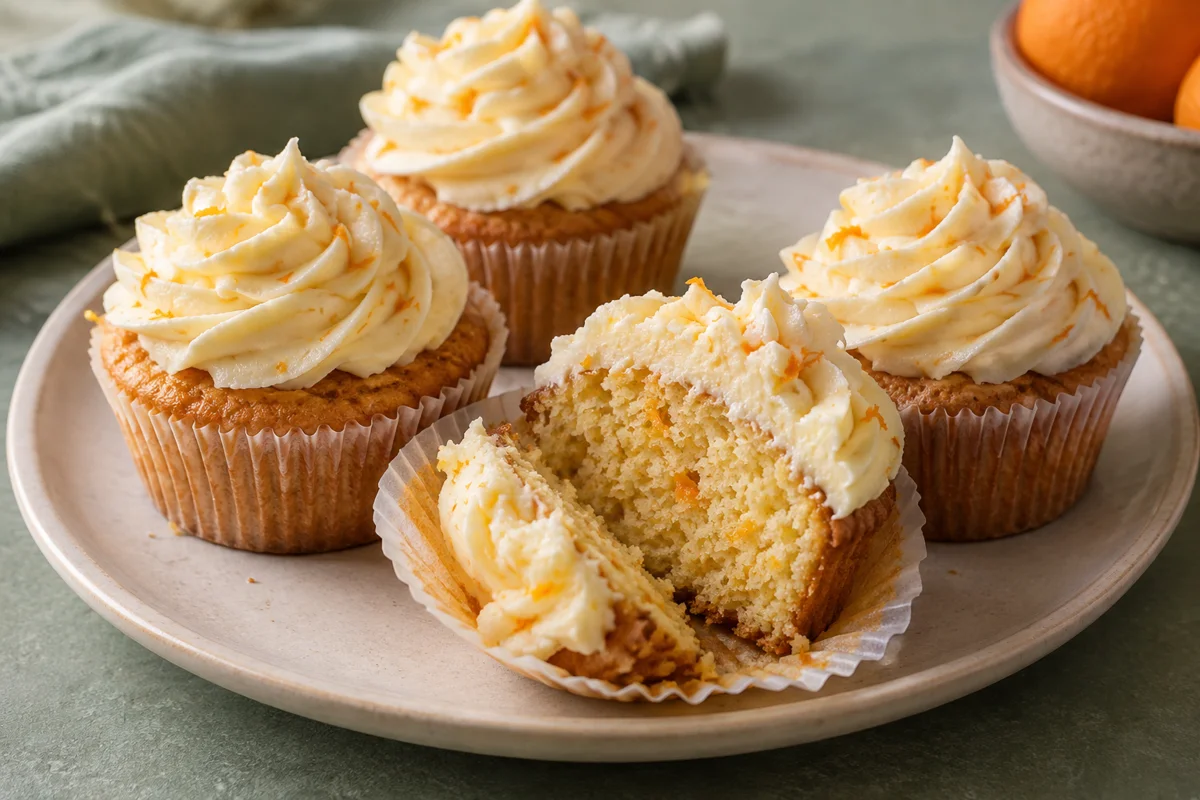 Appelsincupcakes – illustrationsbillede