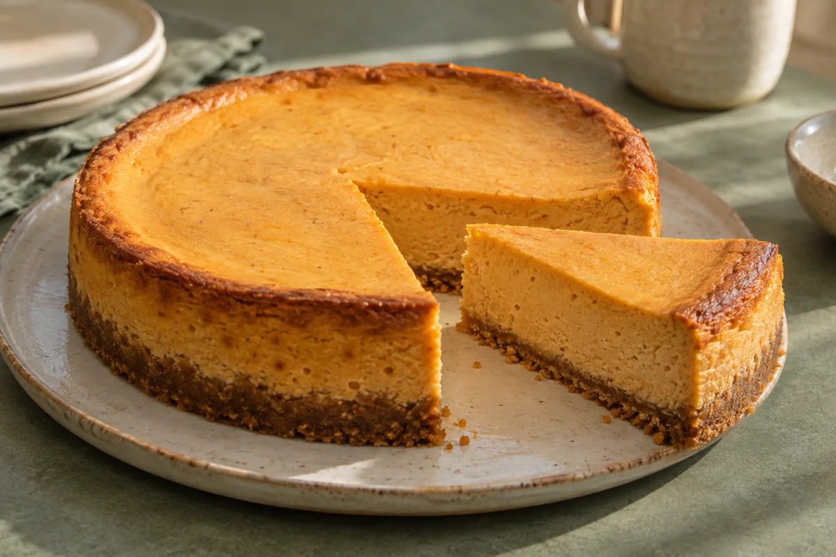 Bagt græskarcheesecake – illustrationsbillede