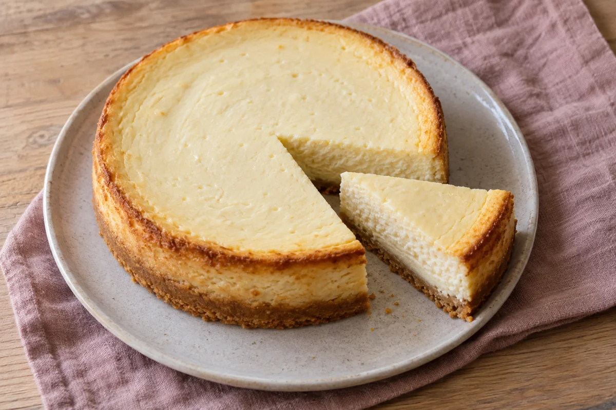 Bagt ricottacheesecake – illustrationsbillede