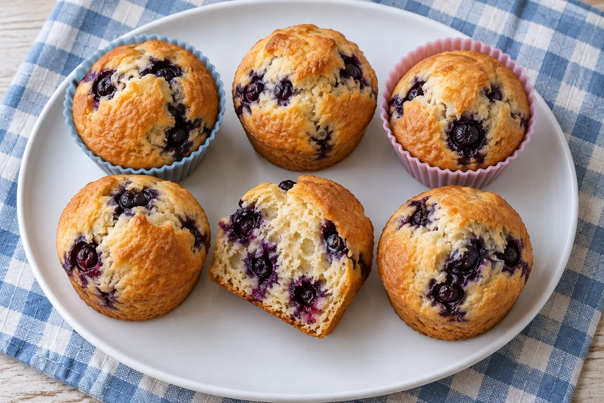 Blåbærmuffins i airfryer – illustrationsbillede