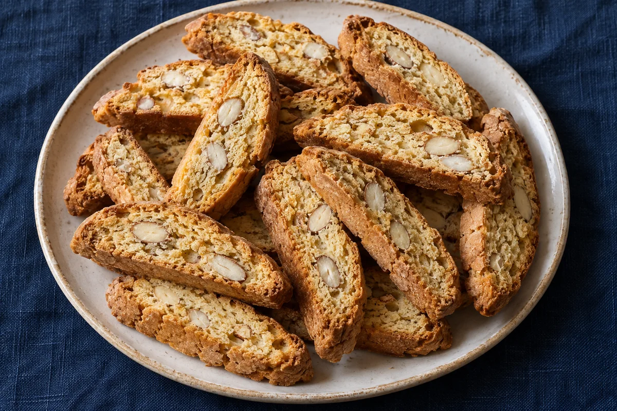 Cantucci med mandler – illustrationsbillede