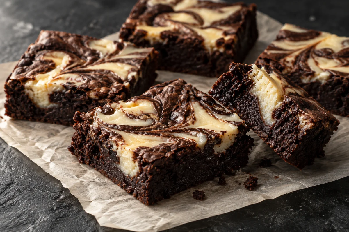 Cheesecakebrownies – illustrationsbillede