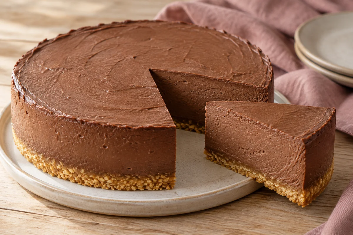 Chokoladecheesecake uden bagning – illustrationsbillede