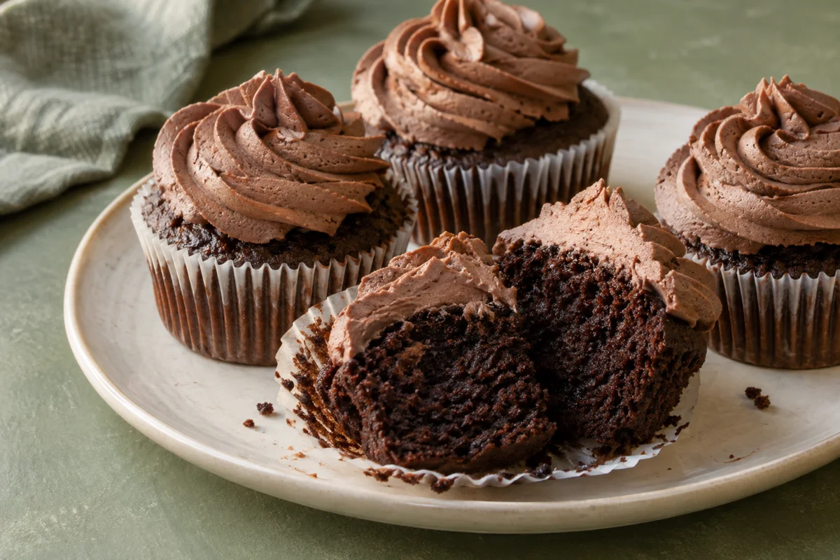 Chokoladecupcakes – illustrationsbillede