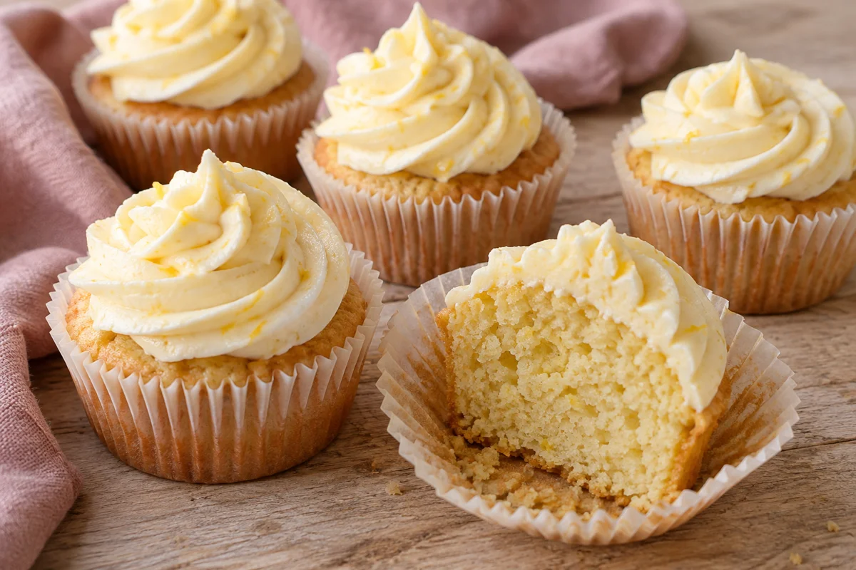 Citroncupcakes – illustrationsbillede