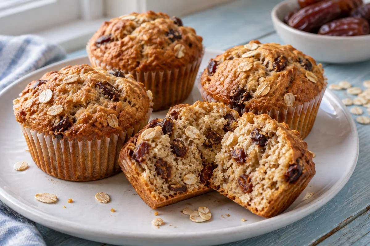 Dadelmuffins med havre – illustrationsbillede