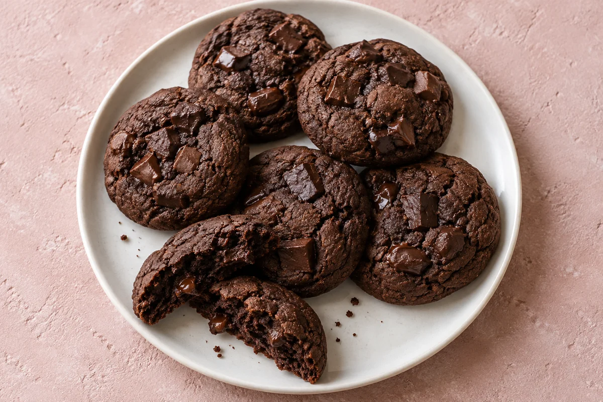 Dobbelt chokoladecookies – illustrationsbillede