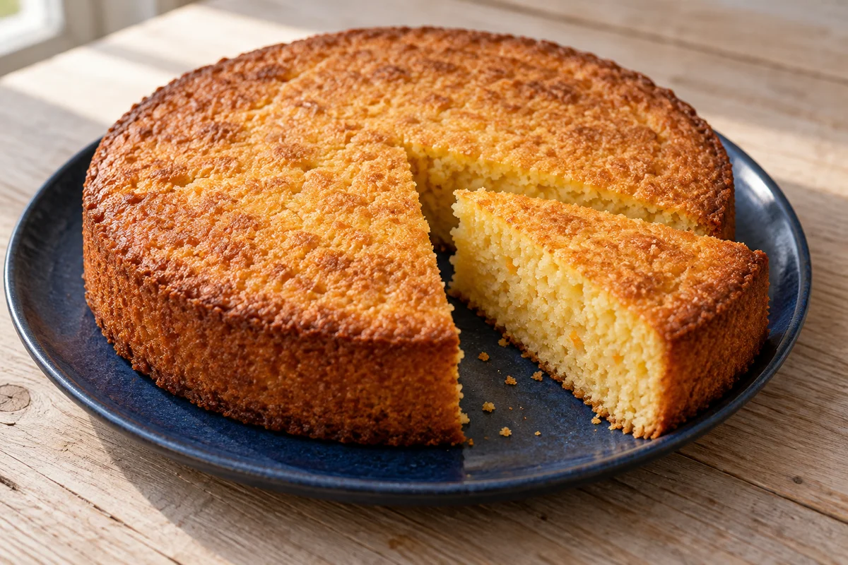 Glutenfri appelsinkage med mandler – illustrationsbillede