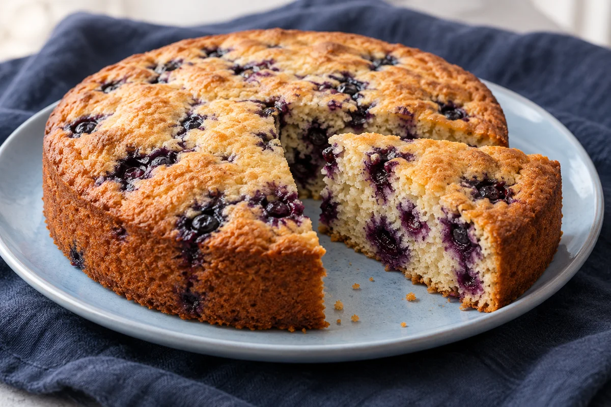 Glutenfri blåbærkage med rismel – illustrationsbillede