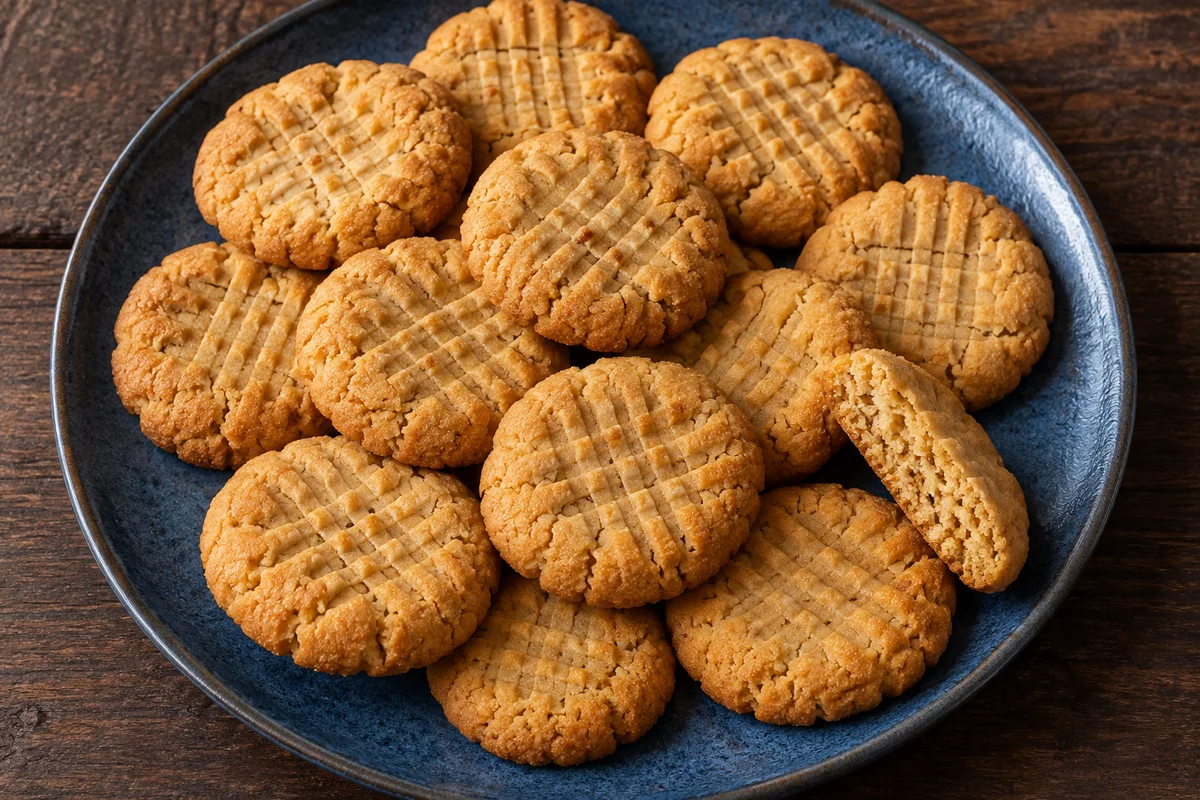 Glutenfri peanutbuttercookies uden mel – illustrationsbillede