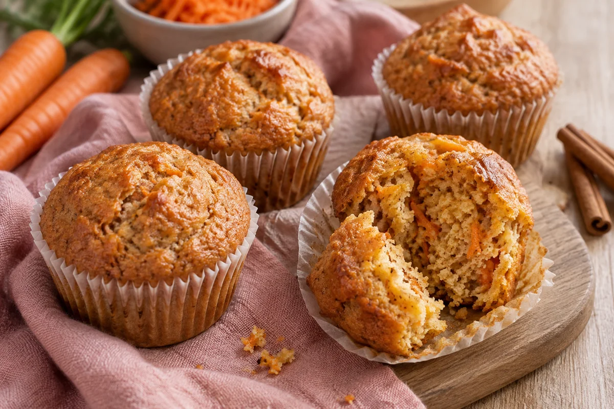 Gulerodsmuffins – illustrationsbillede