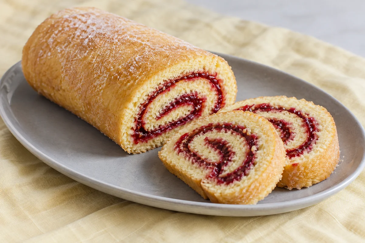 Hindbærroulade – illustrationsbillede
