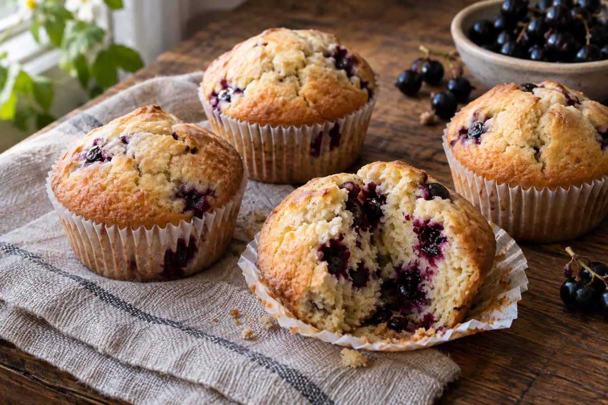 Solbærmuffins – illustrationsbillede