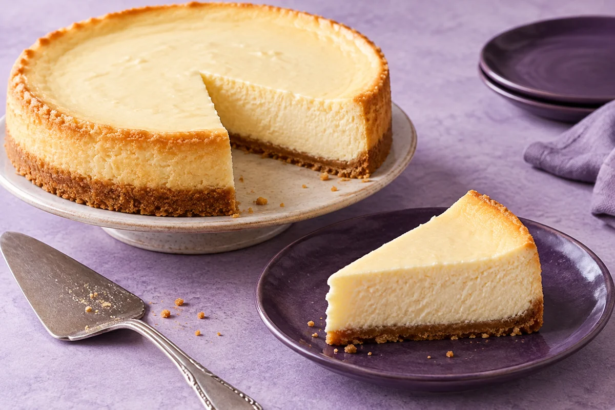 Bagt vaniljecheesecake – illustrationsbillede