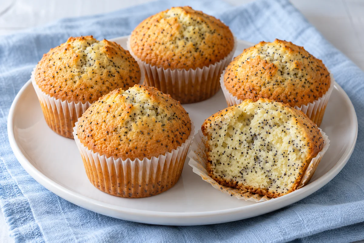 Appelsinmuffins med birkes – illustrationsbillede