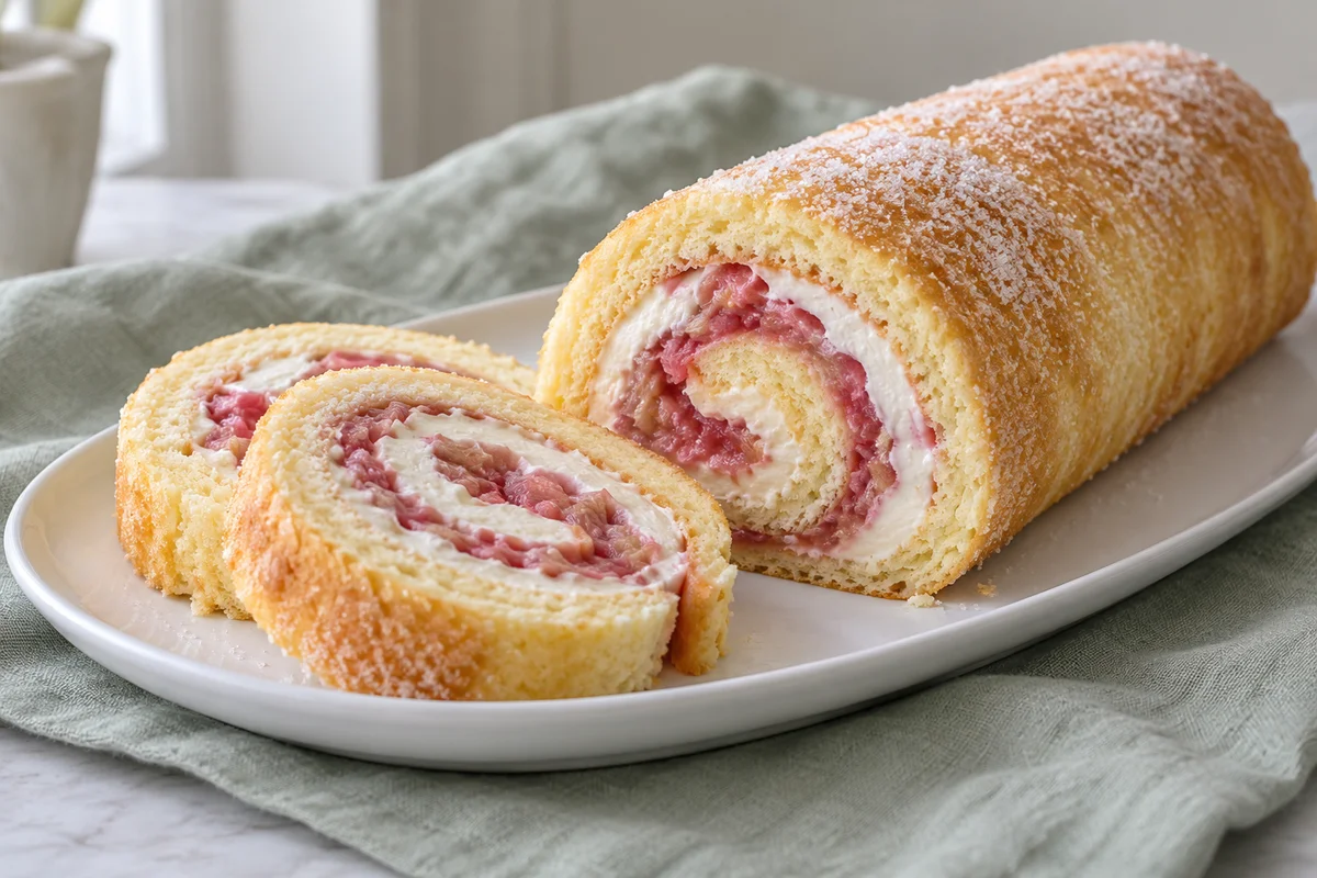 Rabarberroulade – illustrationsbillede