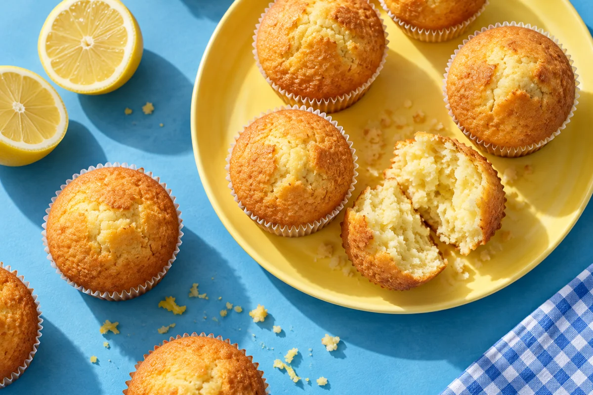 Citronmuffins – illustrationsbillede